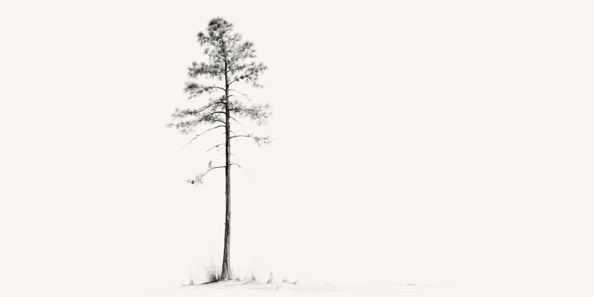 a single coastal redwood sapling