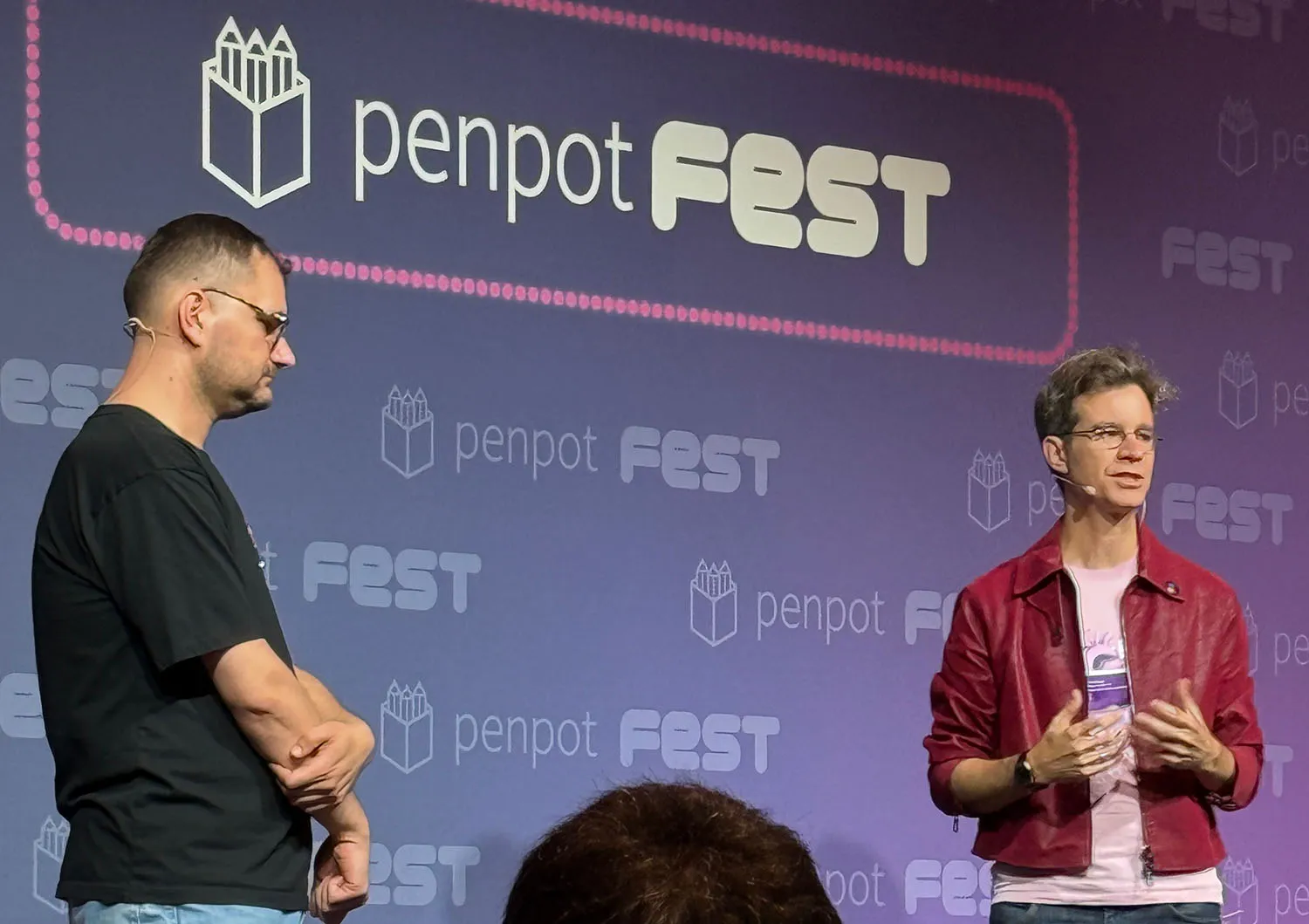 Closing day of Penpot Fest with Medet and Pablo.